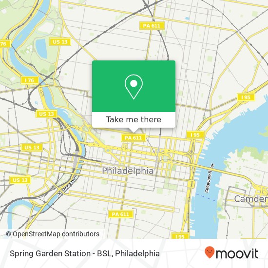 Mapa de Spring Garden Station - BSL