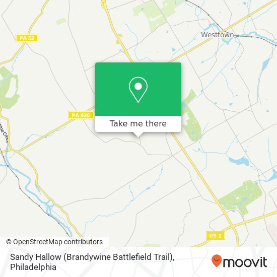 Sandy Hallow (Brandywine Battlefield Trail) map