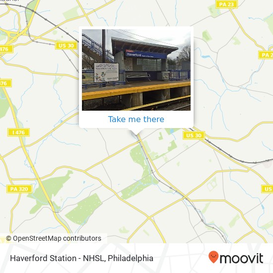 Mapa de Haverford Station - NHSL