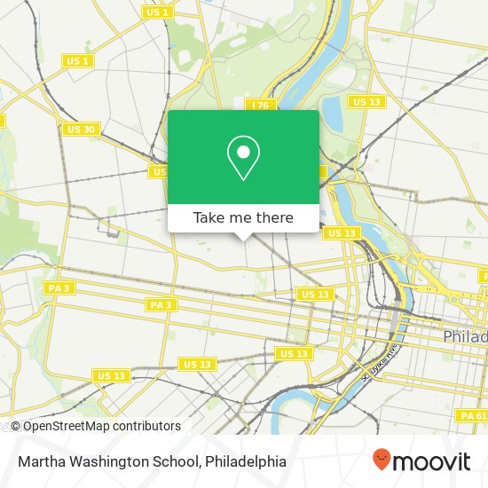 Martha Washington School map