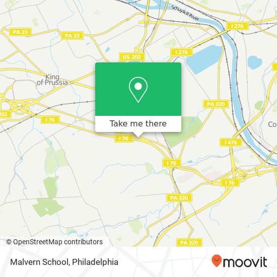 Malvern School map