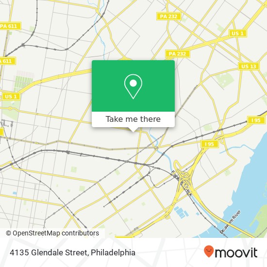 4135 Glendale Street map