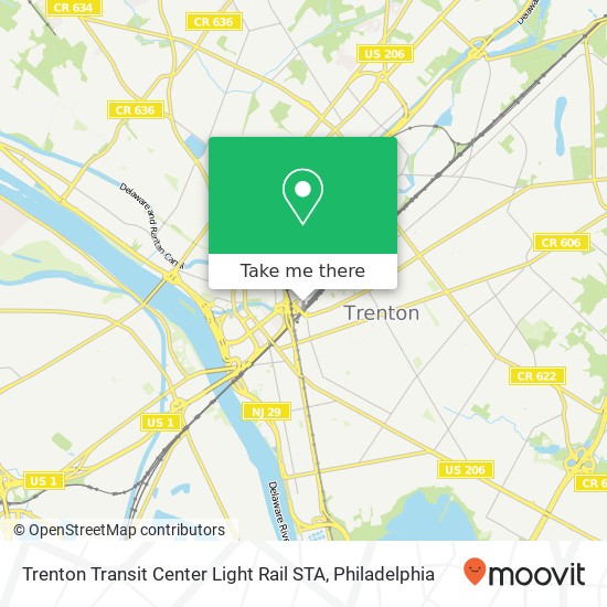 Trenton Transit Center Light Rail STA map