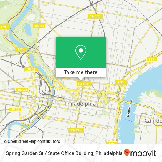 Spring Garden St / State Office Building map