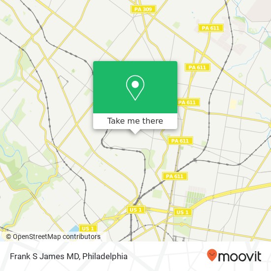 Frank S James MD map