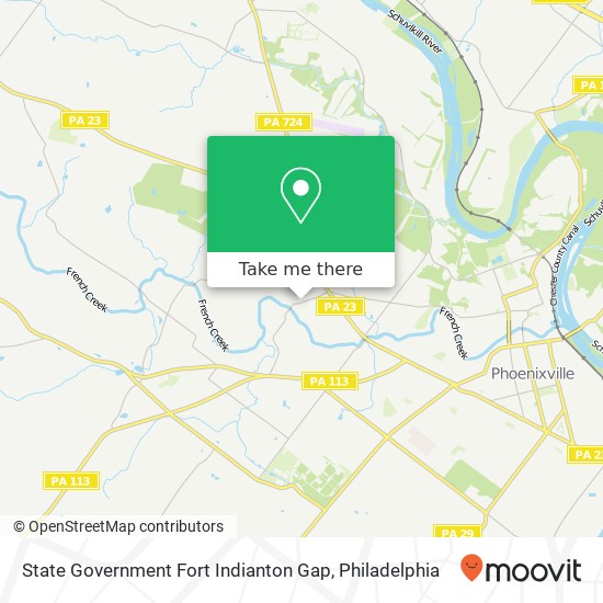 State Government Fort Indianton Gap map