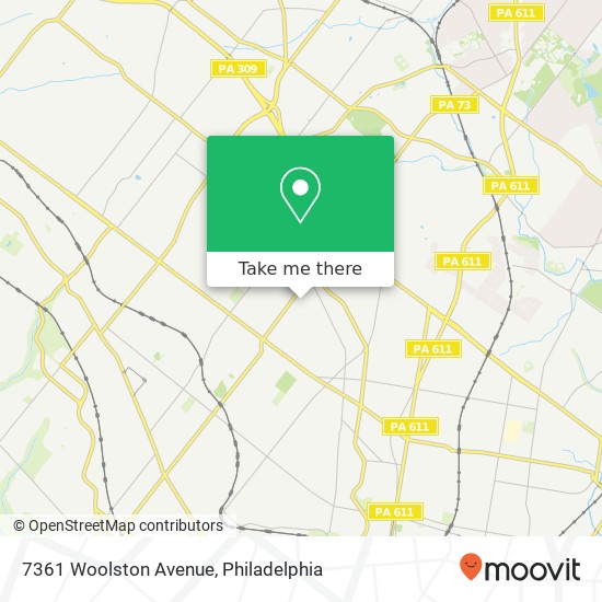 7361 Woolston Avenue map