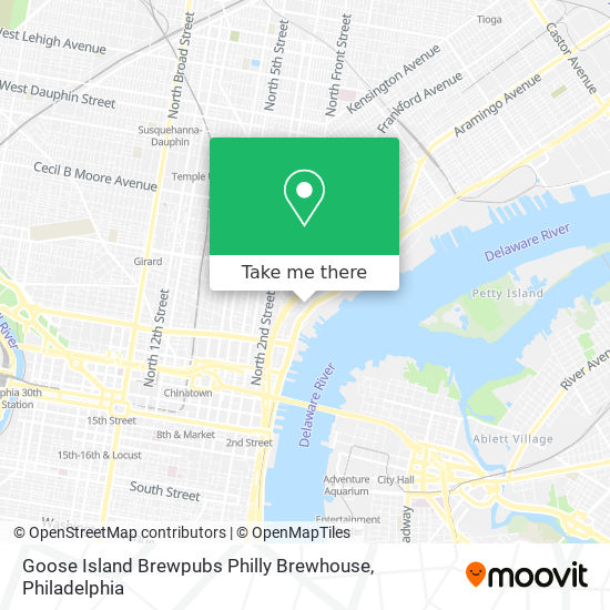 Goose Island Brewpubs Philly Brewhouse map