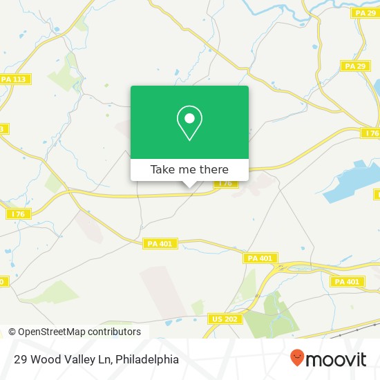 Mapa de 29 Wood Valley Ln