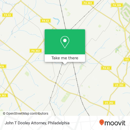 John T Dooley Attorney map