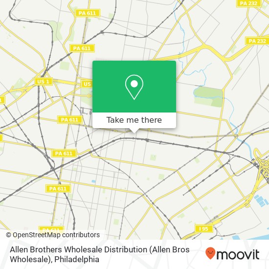 Mapa de Allen Brothers Wholesale Distribution (Allen Bros Wholesale)