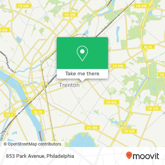 Mapa de 853 Park Avenue