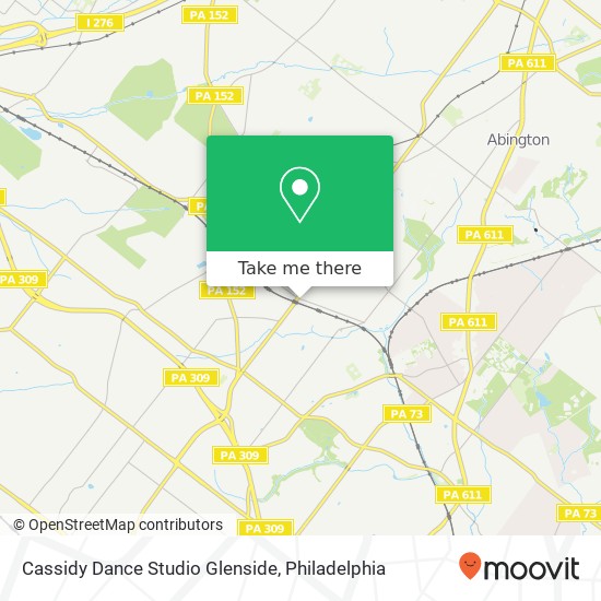 Mapa de Cassidy Dance Studio Glenside
