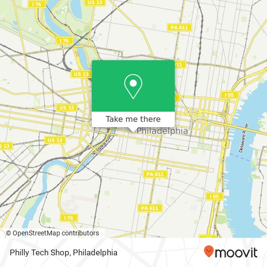 Mapa de Philly Tech Shop