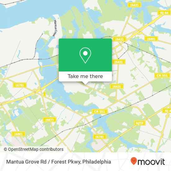 Mantua Grove Rd / Forest Pkwy map