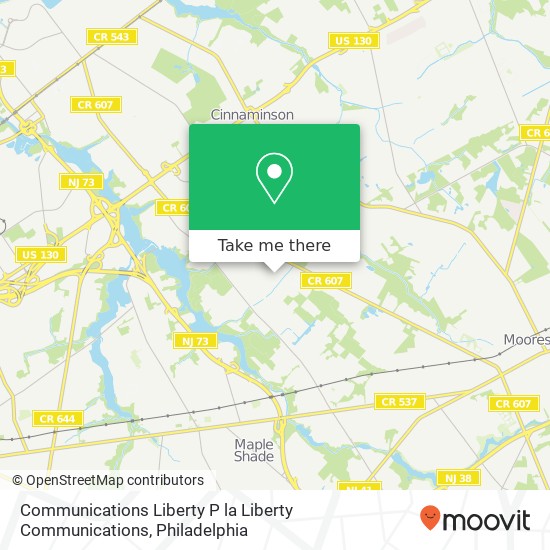 Mapa de Communications Liberty P la Liberty Communications