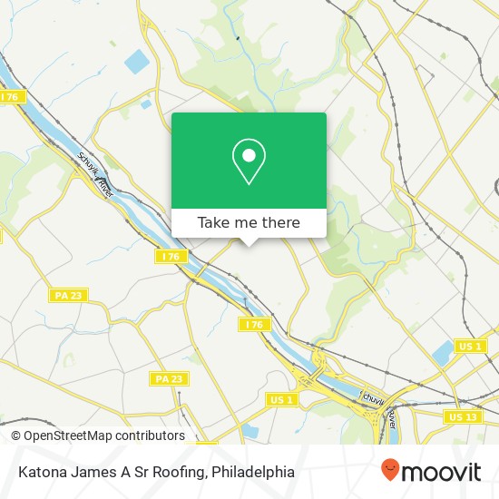 Katona James A Sr Roofing map