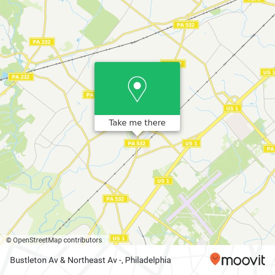 Bustleton Av & Northeast Av - map