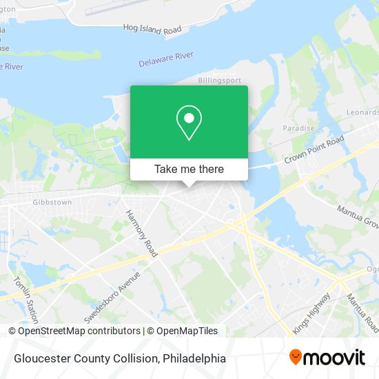 Gloucester County Collision map
