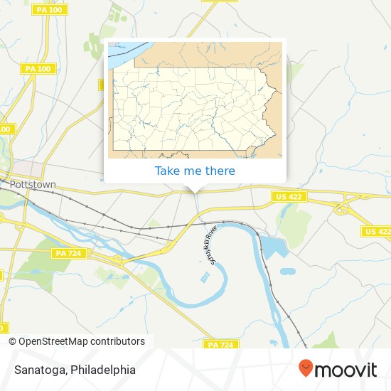 Sanatoga map