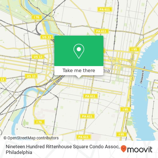 Mapa de Nineteen Hundred Rittenhouse Square Condo Assoc