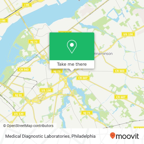 Medical Diagnostic Laboratories map
