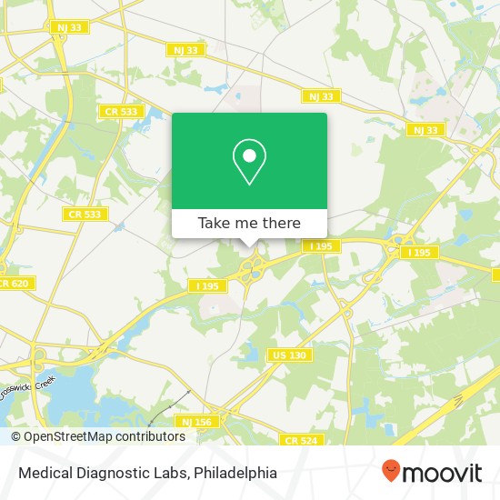 Medical Diagnostic Labs map