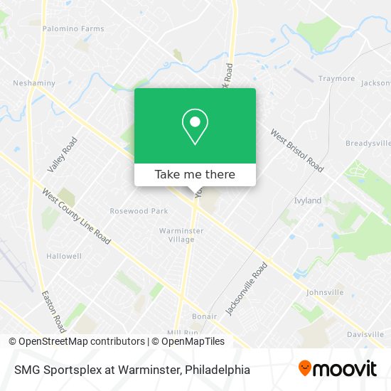 Mapa de SMG Sportsplex at Warminster