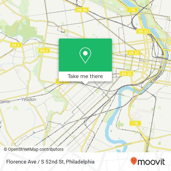 Florence Ave / S 52nd St map