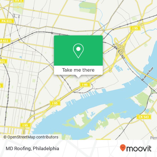 MD Roofing map