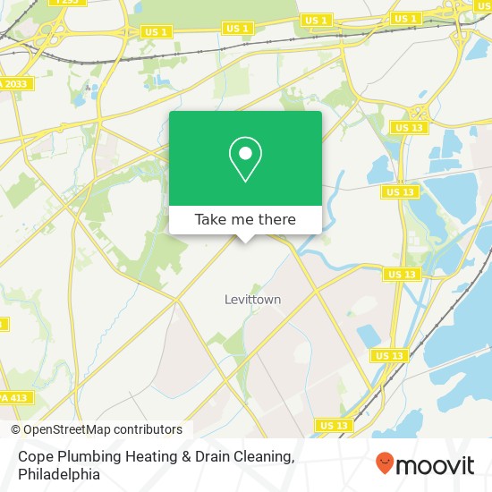 Cope Plumbing Heating & Drain Cleaning map