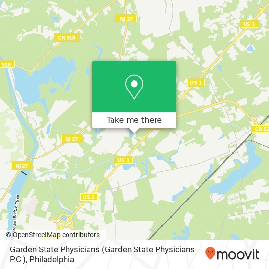 Garden State Physicians map