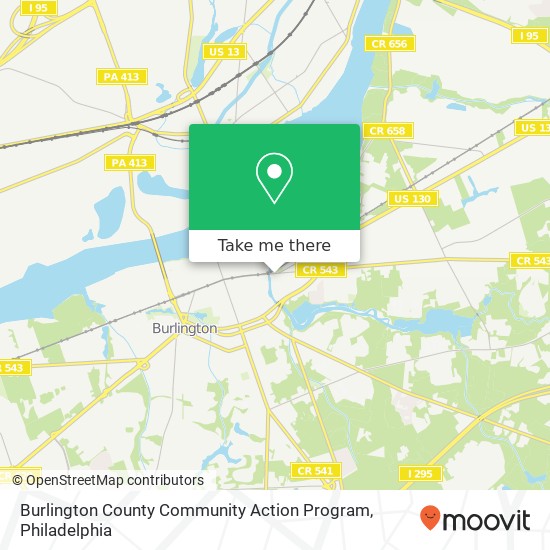 Mapa de Burlington County Community Action Program