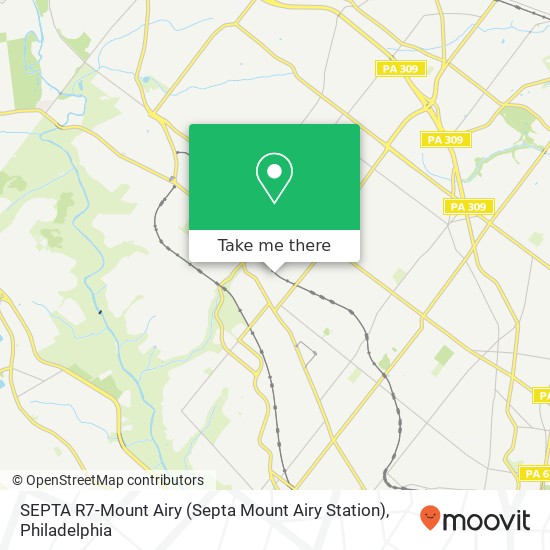 Mapa de SEPTA R7-Mount Airy (Septa Mount Airy Station)