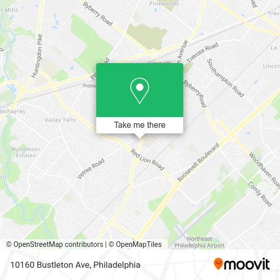 10160 Bustleton Ave map