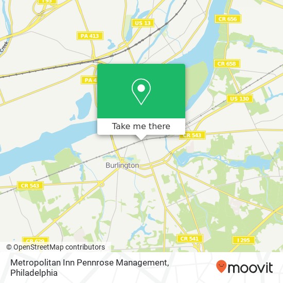 Mapa de Metropolitan Inn Pennrose Management