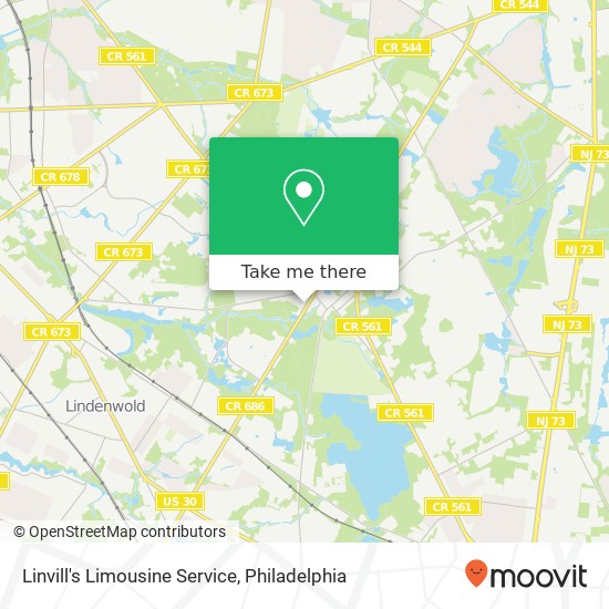 Linvill's Limousine Service map