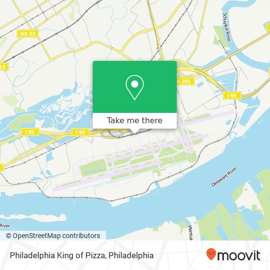 Philadelphia King of Pizza map