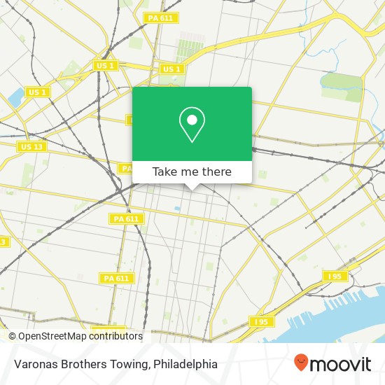 Varonas Brothers Towing map