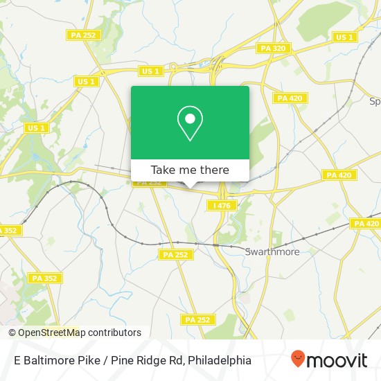 Mapa de E Baltimore Pike / Pine Ridge Rd