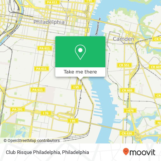 Club Risque Philadelphia map