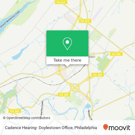 Cadence Hearing- Doylestown Office map