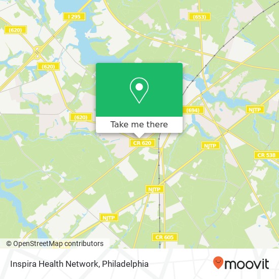 Inspira Health Network map