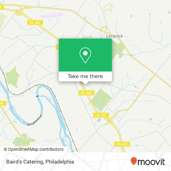 Baird's Catering map