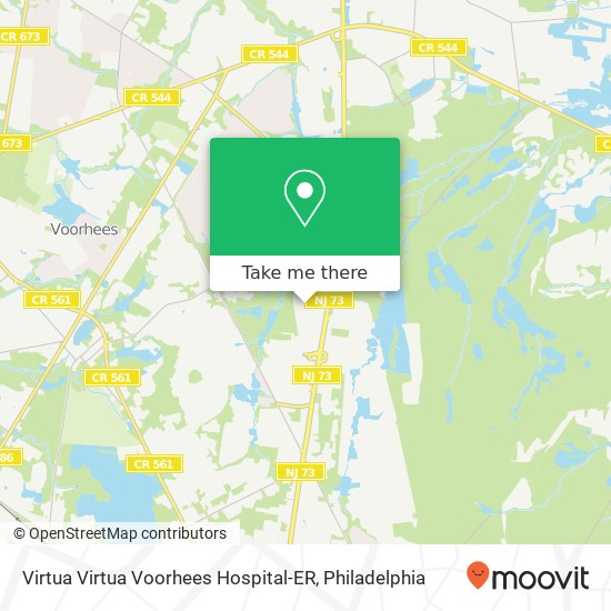 Virtua Virtua Voorhees Hospital-ER map
