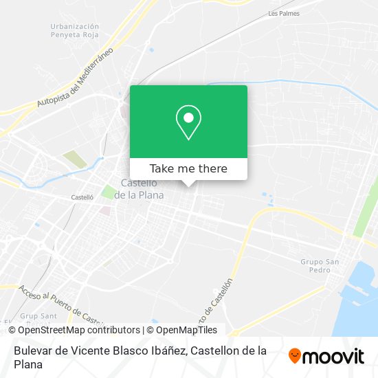 mapa Bulevar de Vicente Blasco Ibáñez