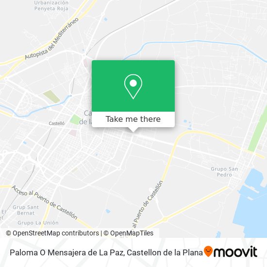 Paloma O Mensajera de La Paz map