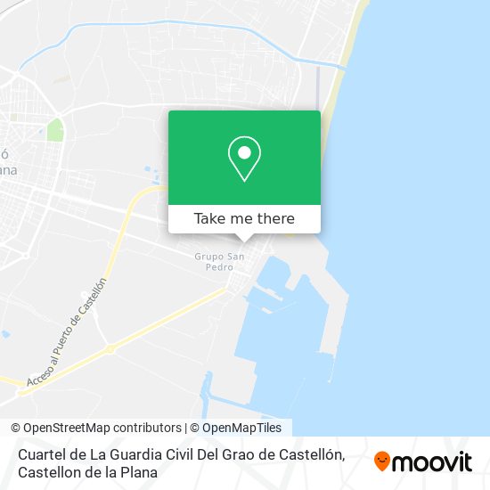 mapa Cuartel de La Guardia Civil Del Grao de Castellón