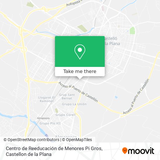 mapa Centro de Reeducación de Menores Pi Gros