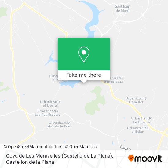 mapa Cova de Les Meravelles (Castelló de La Plana)